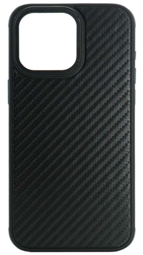 Силиконовый чехол для Apple iPhone 15 Pro Max case mate карбон черный