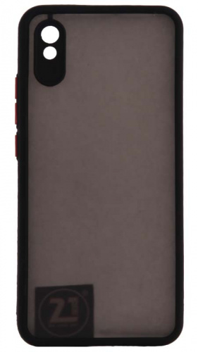 Силиконовый чехол для Xiaomi Redmi 9A хром черный