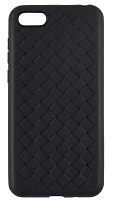 Силиконовый чехол для Huawei Honor 7A/Y5 (2018) плетeный черный