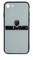 Силиконовый чехол для Apple iPhone 7/8 стеклянный World of tanks