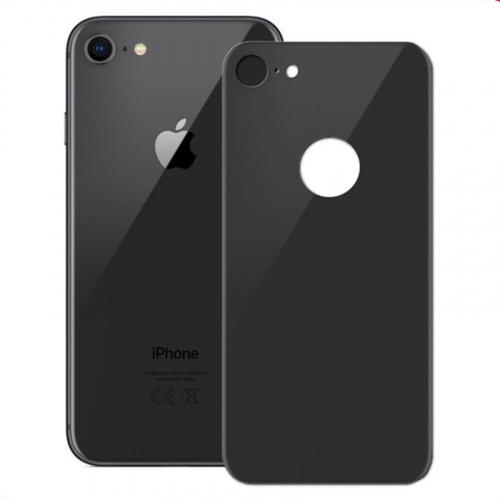 Противоударное стекло Ainy для APPLE iPhone 8  (4.7) Full Screen Cover заднее 0,33мм 3D чёрный