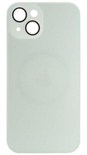 Силиконовый чехол для Apple iPhone 14 AG Glass матовое стекло белый