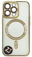 Силиконовый чехол для Apple iPhone 13 Pro magsafe золотой