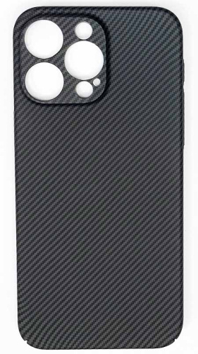 Силиконовый чехол для Apple iPhone 15 Pro Max iPefet карбон черный