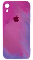 Силиконовый чехол для Apple iPhone XR матовый краски розовый