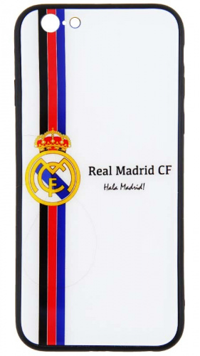 Силиконовый чехол для Apple iPhone 6/6S стеклянный Реал Мадрид