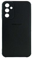 Силиконовый чехол для Samsung Galaxy A25 кожа с лого чёрный