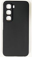 Силиконовый чехол для Infinix HOT 60i с защитой камеры матовый черный