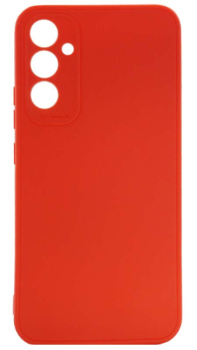 Силиконовый чехол для Samsung Galaxy A34/A346 с защитой камеры матовый красный