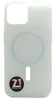 Силиконовый чехол Hoco для Apple iPhone 15 Magnetic series MagSafe прозрачный