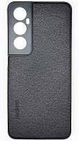 Силиконовый чехол для Realme C65 кожа с лого черный