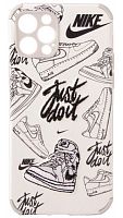 Силиконовый чехол для Apple iPhone 12/12 Pro с вышивкой и рисунком Nike