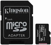256GB карта памяти MicroSDXС Kingston Cl10 UHS-I Canvas Select Plus с адаптером