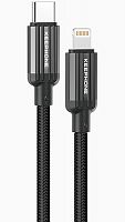 Кабель Keephone Pitta, Type-C to Lightning, 27W, 1.2м (DC-23224) нейлон черный