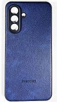 Силиконовый чехол для Samsung Galaxy A17/A26 кожа с лого синий