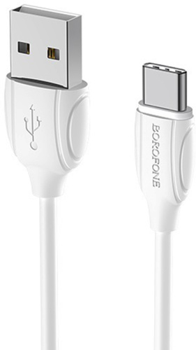 Кабель USB - Type-C  Borofone BX19 1.0м 1.3A силикон белый