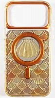 Силиконовый чехол KEEPHONE Iceland для Apple iPhone 17 Pro Max MagSafe оранжевый