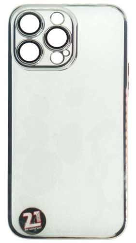 Задняя накладка для Apple Iphone 14 Pro Max с линзами прозрачный серебро