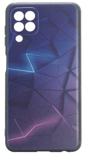 Силиконовый чехол для Samsung Galaxy A22/A225 геометрия синий