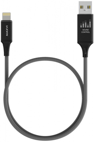 Кабель USB - Apple 8 pin Maxvi MCv-08L темно-серый