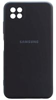 Силиконовый чехол для Samsung Galaxy A22S/A226 Soft с лого черный