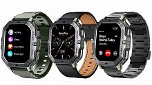 Смарт часы HainoTeko SQ-18 BT Call Wterproof 3 Pairs Strap зеленый