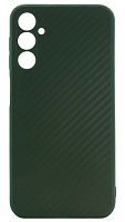Силиконовый чехол для Samsung Galaxy A24/A245 карбон зеленый