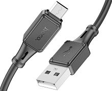 Кабель USB - Micro USB HOCO X101 Assistant, 1.0м, 2.4A чёрный