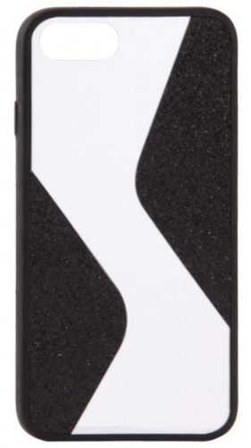 Силиконовый чехол для Apple iPhone 7/8 зеркальный с блестками черный