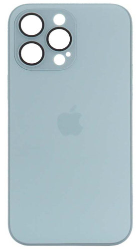 Силиконовый чехол для Apple iPhone 14 Pro AG Glass матовое стекло голубой