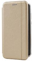 Чехол-книга OPEN COLOR для Huawei P40 с прострочкой золотой