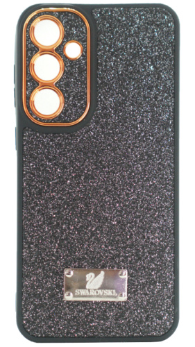 Силиконовый чехол для Samsung Galaxy S23 FE SW с блестками черный