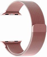 Ремешок на руку для Apple Watch 42-44mm металлический сетчатый браслет розовое золото