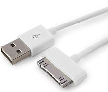 USB кабель Gembird CC-USB-AP1MW AM/Apple, для  iPhone4/iPad, 1m, белый