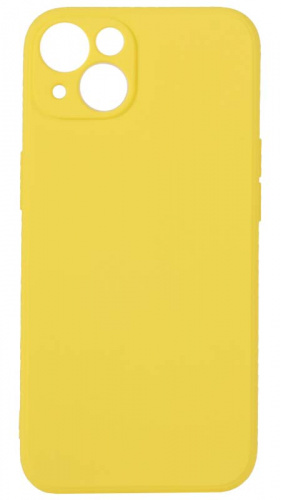 Силиконовый чехол Soft Touch для Apple iPhone 13 с защитой камеры желтый