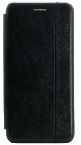 Чехол-книга OPEN COLOR для Samsung Galaxy S21 с прострочкой черный фото 2