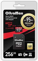 256GB карта памяти OltraMax microSDXC Class 10 UHS-1 Premium (U3) с адаптером SD 95 MB/s