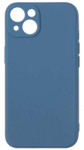Силиконовый чехол Soft Touch для Apple iPhone 13 с защитой камеры синий
