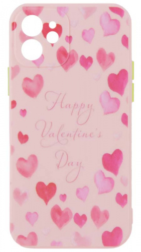 Силиконовый чехол для Apple iPhone 12 борт с рисунками день Валентина