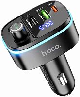 FM-трансмиттер HOCO E62 Fast Bluetooth 2 USB Type-C PD20W QC3.0 дисплей черный