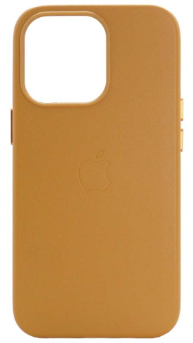 Силиконовый чехол MagSafe для Apple iPhone 13 Pro кожа рыжий