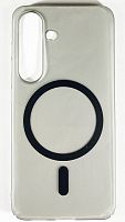 Задняя накладка MagSafe для Samsung Galaxy S25 матовый черный