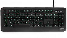 Клавиатура с подсветкой Gembird KB-230L, USB, черный, 104 клавиши, подсветка 3 цвета, кабель 1.45м