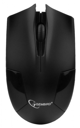 Мышь беспроводная Gembird MUSW-300, 2.4ГГц, черный, 2 кнопоки+колесо-кнопка, 1000 DPI, батарейки