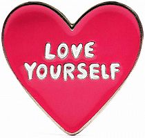 Наклейка объемная металлическая Love Yourself