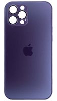 Силиконовый чехол для Apple iPhone 12 Pro Max AG Glass матовое стекло фиолетовый