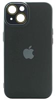 Силиконовый чехол для Apple iPhone 14 с закрытой камерой черный