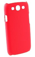 Задняя накладка Jekod для Samsung GT-i9300 Galaxy S III (под кожу красная)