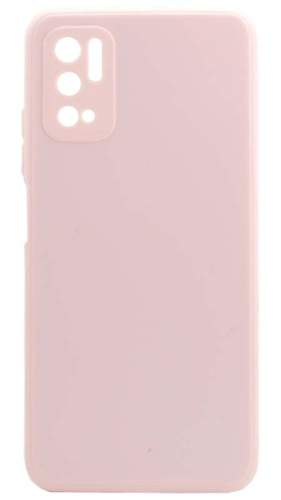 Силиконовый чехол Soft Touch для Xiaomi Redmi Note 11SE с защитой камеры бледно-розовый