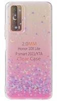 Силиконовый чехол для Huawei Honor 10X Lite звездочки розовый градиент